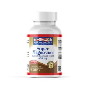 Super Magnesium Formula 400 Mg 100 Softgels (Magnesium Citrate, Aspartate, And Lactate)